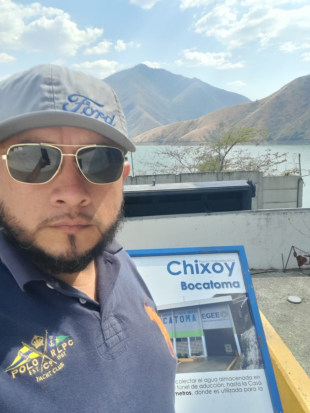 Francisco Maldonado en la Planta Hidroeléctrica Chixoy, Bocatoma